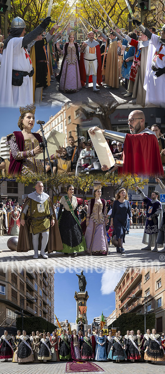 Homenaje al Rey Jaime I en su monumento