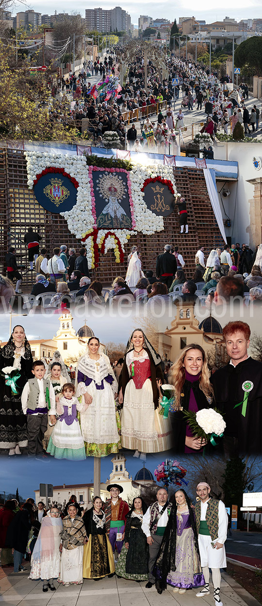 Ofrenda de flores a la patrona, la Mare de Déu del Lledó