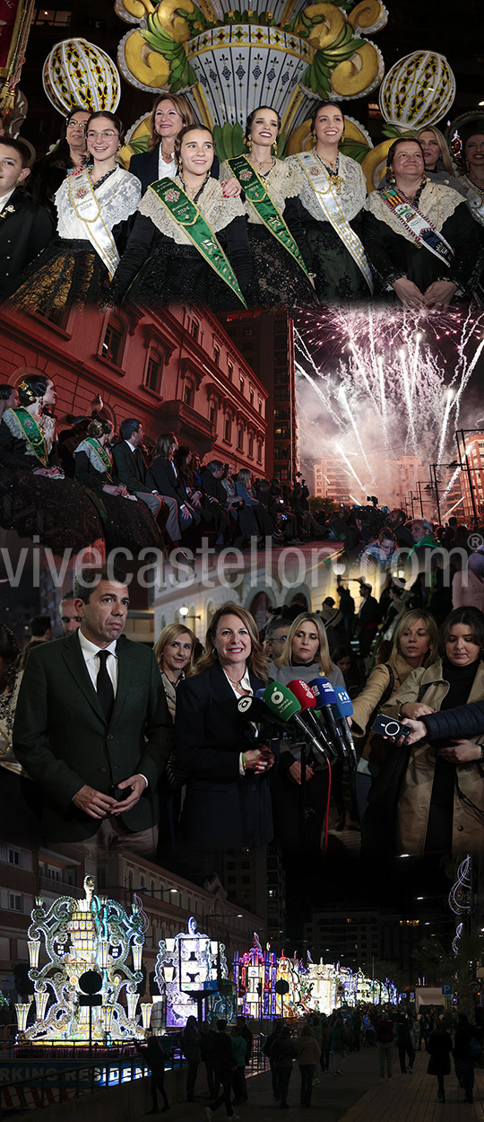 Los símbolos de la fiesta se iluminan con una brillante “Encesa de Gaiates” acompañada por un espectáculo piromusical