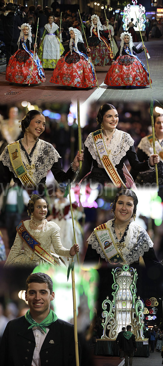 Las Gaiatas iluminan la noche de Castellón rememorando la historia fundacional de la ciudad