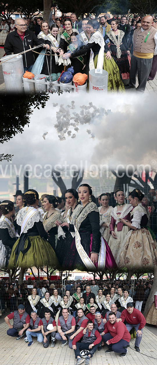 La penúltima mascletà, con 153 kilos de material pirotécnico, hace las delicias de los aficionados
