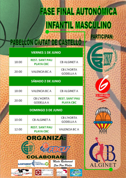 Presentación Fase Final Autonómica Infantil Masculina  de baloncesto