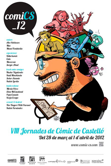 las jornadas de comic de Castellón, organizadas por la Universidad Jaume I, la asociación cultural Freaks in Black y el colectivo Fanzone. comiCS_12 se celebrará del 29 de marzo al 1 de abril de 2012. las jornadas de comic de Castellón, organizadas por la Universidad Jaume I, la asociación cultural Freaks in Black y el colectivo Fanzone. comiCS_12 se celebrará del 29 de marzo al 1 de abril de 2012.