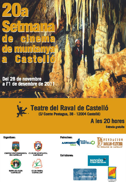 La “XX Setmana de Cinema de Muntanya a Castelló” arranca el próximo lunes con la proyección de cuatro películas documentales