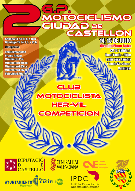 2 GP Ciudad de Castellón, 14 y 15 de julio 2 GP Ciudad de Castellón, 14 y 15 de julio