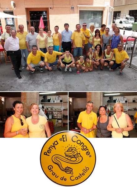 La penya El Congre del Grao de Castellón recibe al alcalde La penya El Congre del Grao de Castellón recibe al alcalde