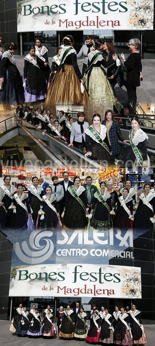 Visita de las reinas de las fiesas al Centro Comercial Salera