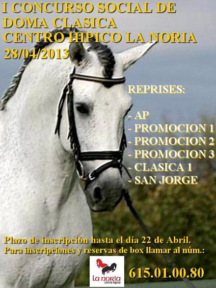I concurso social de doma clásica Centro hípico La Noria I concurso social de doma clásica Centro hípico La Noria