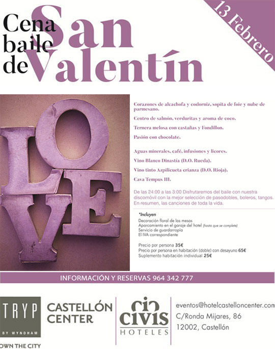 San Valentín en el Hotel Castellón Center