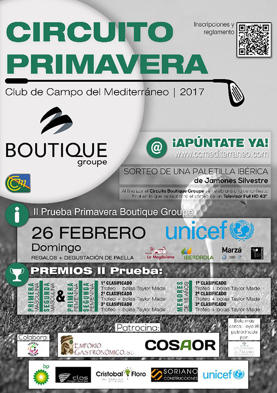 torneo de golf en el Club de Campo Mediterráneo. Trofeo UNICEF Circuito Primavera torneo de golf en el Club de Campo Mediterráneo. Trofeo UNICEF Circuito Primavera