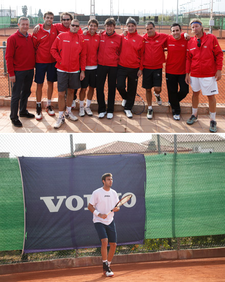 Marcel Granollers y Marc López entrenan para la Copa Davis en el Club de tenis Castellón Marcel Granollers y Marc López entrenan para la Copa Davis en el Club de tenis Castellón
