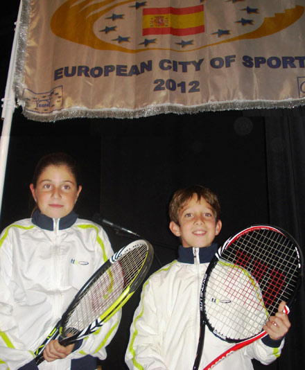 Izado de la bandera europea del deporte de Castellón Izado de la bandera europea del deporte de Castellón