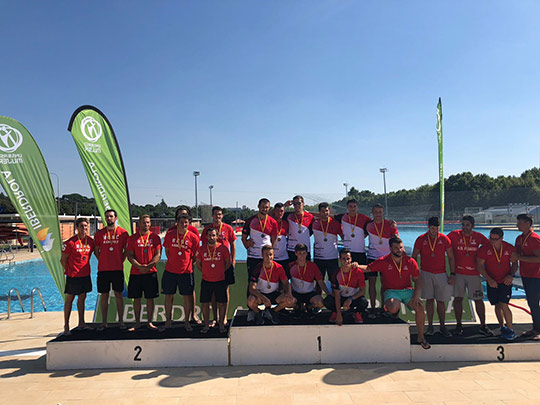 El equipo absoluto de Kayak-Polo de Castellón, subcampeones de España 