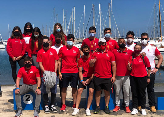 El equipo de Kayak de Mar del RCNCastellón, segundos en la 1ª Copa España Kayac de mar 