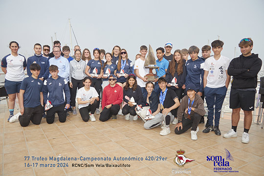 Fernando Puis del RCNValencia y Kevin Lenis del CN Javea vencedores del 77º Trofeo Magdalena de vela ligera y campeones autonómicos de 420