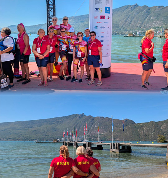 Nueve palistas del Real Club Náutico de Castellón hacen historia en el mundial de Dragon Boat de supervivientes de cáncer de mama en Francia