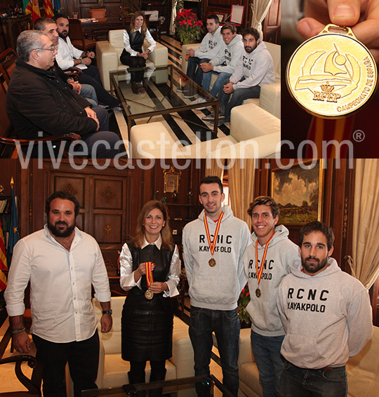 El equipo de Piragüismo Kayak-Polo del Real Club Náutico de Castellón, campeones de España en su categoría