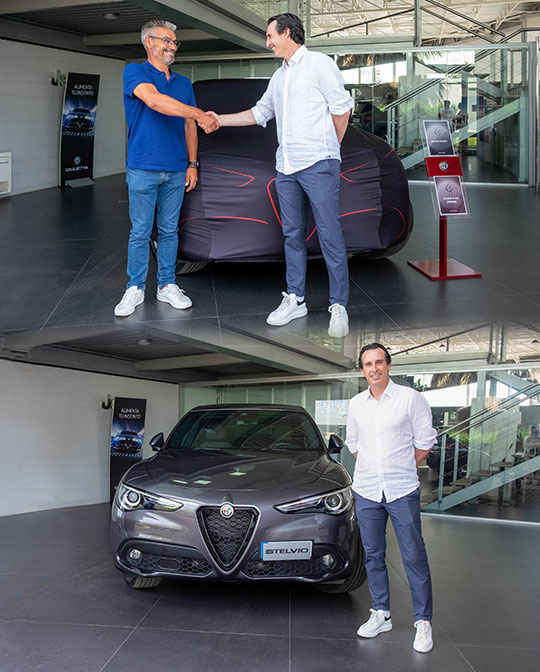 Comauto Sport entrega a Unai Emery, el laureado entrenador del Villarreal C.F., un Alfa Romeo Stelvio
