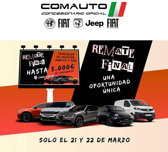 Llega a Comauto Sport una oportunidad única: el Remate Final, con ofertas increíbles en todas sus marcas