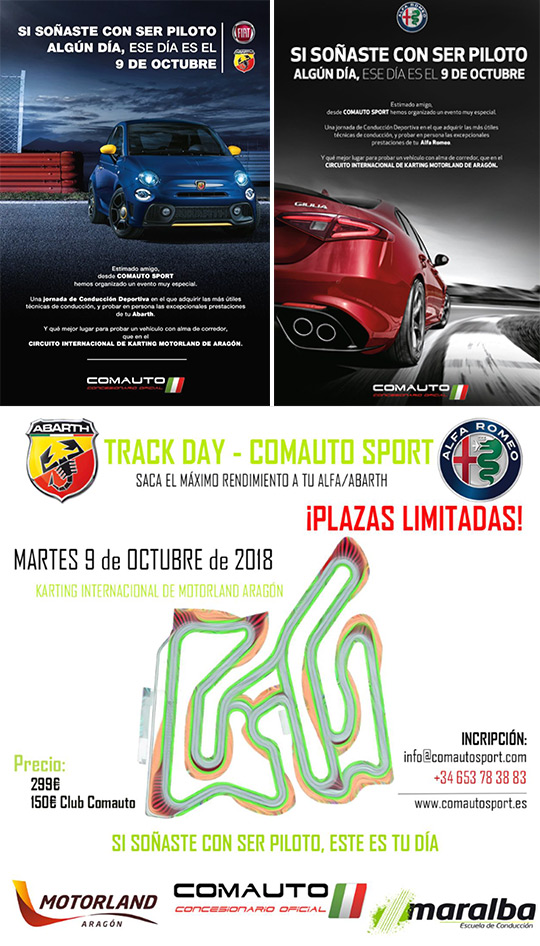 Comauto Sport organiza un evento especial para los usuarios de Abarth y Alfa Rome