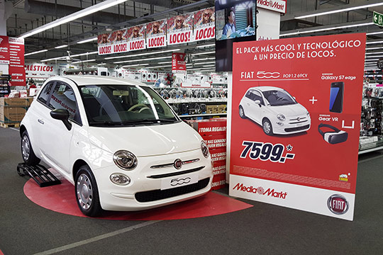 El Fiat 500, protagonista de una promoción de Comauto y Media Markt