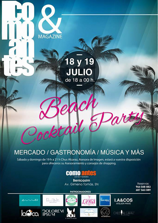 Beach Cocktail Party: moda, decoración, complementos, música, gastronomía