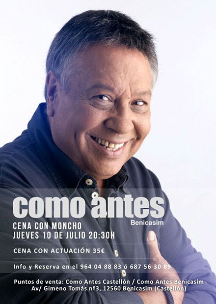 Actuación de Moncho, el rey del bolero en Como Antes Benicàssim