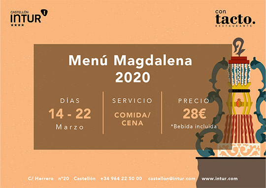 Menú Magdalena 2020 en el restaurante conTacto Menú Magdalena 2020 en el restaurante conTacto