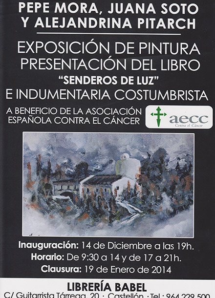 Exposición de pintura e indumentaria en la libreria Babel