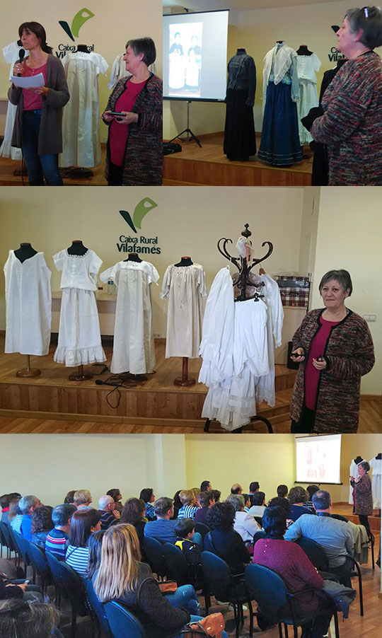 Conxa Oliver imparte una charla sobre indumentaria tradicional en Vilafamés Conxa Oliver imparte una charla sobre indumentaria tradicional en Vilafamés