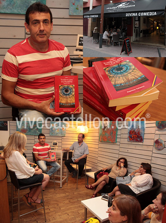 Presentación de un libro de Juanma Velasco en Divina Comedia