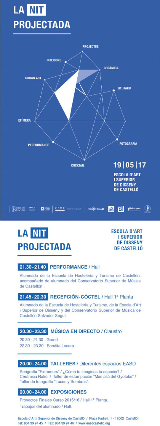 Gastronomía, música y cerámica para la Nit Projectada de l´EASD