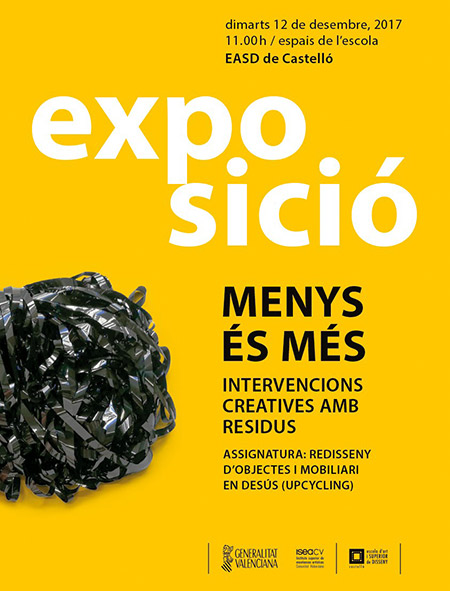 Menys és Més. Intervencions Creatives amb Residus, exposición en EASD Menys és Més. Intervencions Creatives amb Residus, exposición en EASD