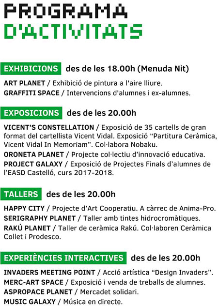 La EASD invadirá Castelló de arte y diseño con la Nit Projectada