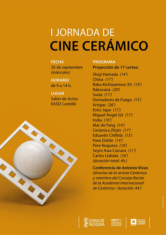 I Jornada de Cine Cerámico en la Escola d’Art i Superior de Disseny de Castelló I Jornada de Cine Cerámico en la Escola d’Art i Superior de Disseny de Castelló