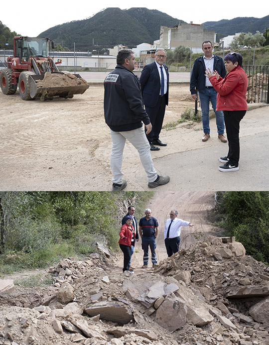 La Diputación de Castellón repara la pista de l’Oret en Eslida para que los agricultores y los equipos forestales de extinción puedan volver a utilizarla