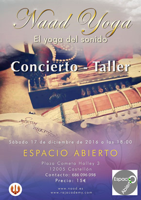 Concierto - taller Naad Yoga en Espacio Abierto de Castellón