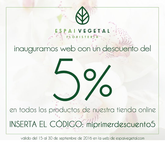 Espai vegetal inaugura su tienda online con una promoción Espai vegetal inaugura su tienda online con una promoción