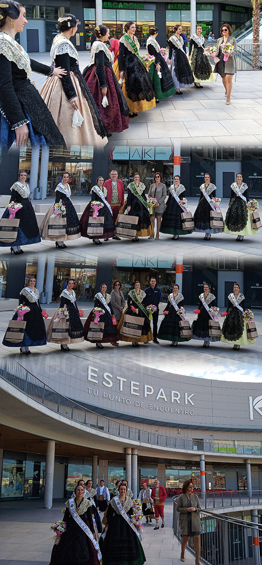 La reina y damas de las Fiestas de la Magdalena 2019 visitan Estepark 