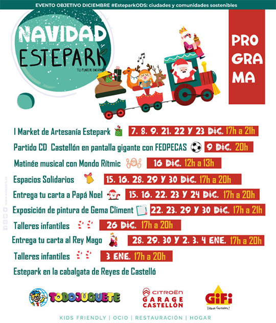 ¡Todas las actividades de Navidad en Estepark!