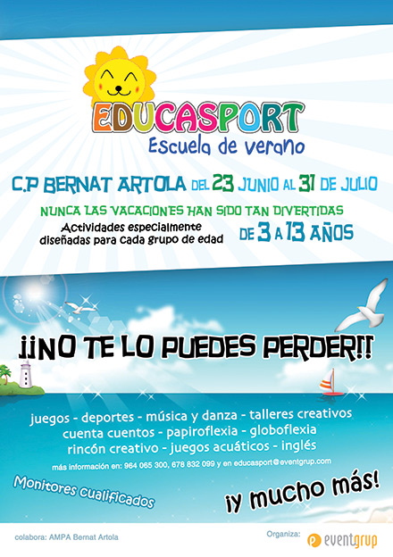 Un verano más, ¡vuelve Educasport!, la escuela de verano del Colegio Bernat Artola de Castellón