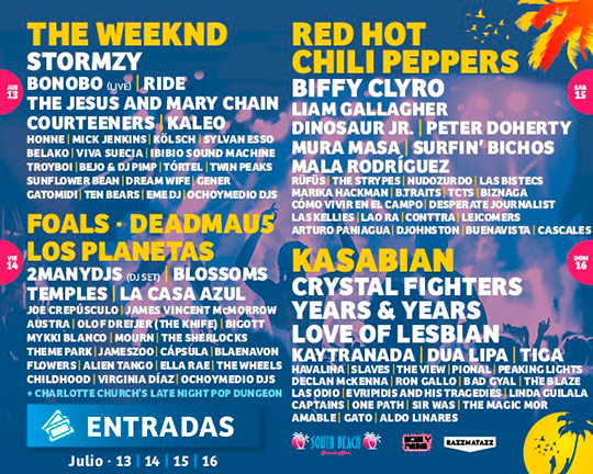 Cartel por escenarios del FIB 2017