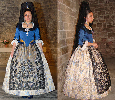 Filigranes viste a la dama de la colonia de Albocácer en Barcelona 2014 Filigranes viste a la dama de la colonia de Albocácer en Barcelona 2014