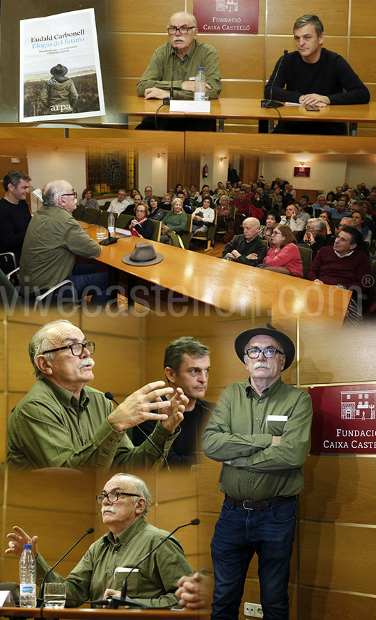 Eudald Carbonell, vicepresidente de Atapuerca, en la Fundación Caja Castellón