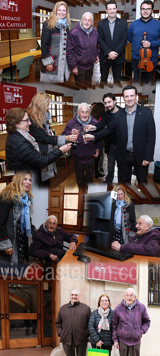 José Navarrete cumple 100 años en la Biblioteca de la Casa Abadía de la Fundación Caja Castellón