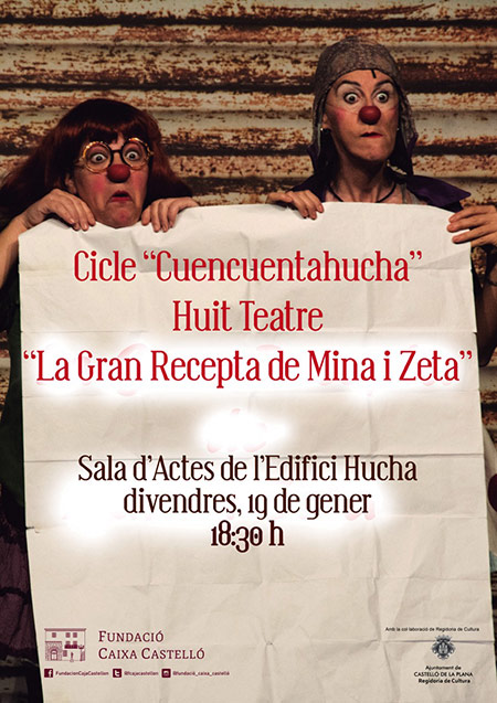 La Gran Receta de Mina y Zeta, el viernes en el Edificio Hucha de Castellón