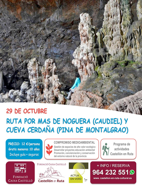 Ruta pel Mas de Noguera (Caudiel) i Cova Cerdaña (Pina de Montalgrao)