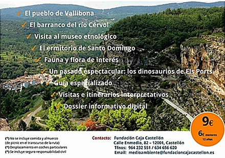 Próxima salida de Castellón en ruta. Vallibona y el barranco del río Cérvol Próxima salida de Castellón en ruta. Vallibona y el barranco del río Cérvol