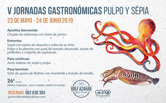 El restaurante Golf Azahar participa en las jornadas gastronómicas del pulpo y sepia