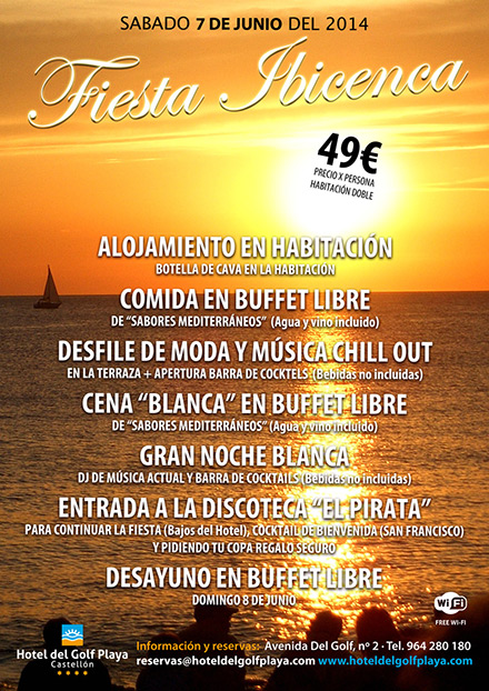 Fiesta ibicenca el 7 de junio en el Hotel del Golf Playa Fiesta ibicenca el 7 de junio en el Hotel del Golf Playa